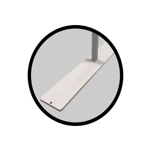 The aluminium base of a sock banner created by Brand Monster