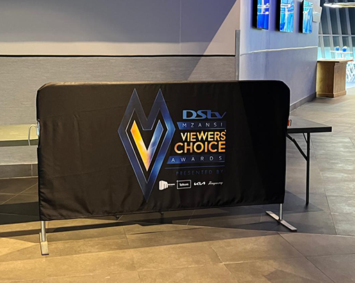 A sock-banner printed for DSTV by Brand Monster
