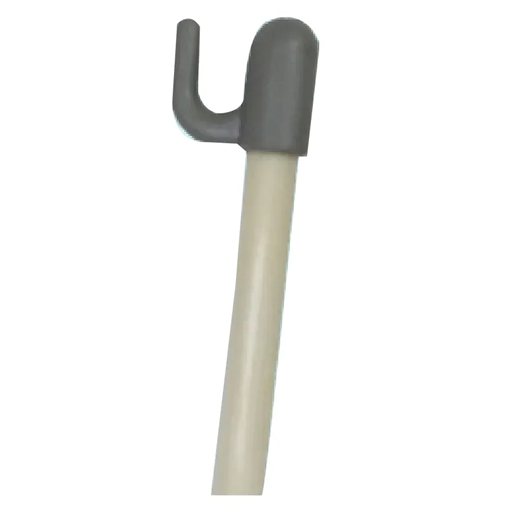 An x banner frame pole displayed on a white background. Printed by Brand Monster